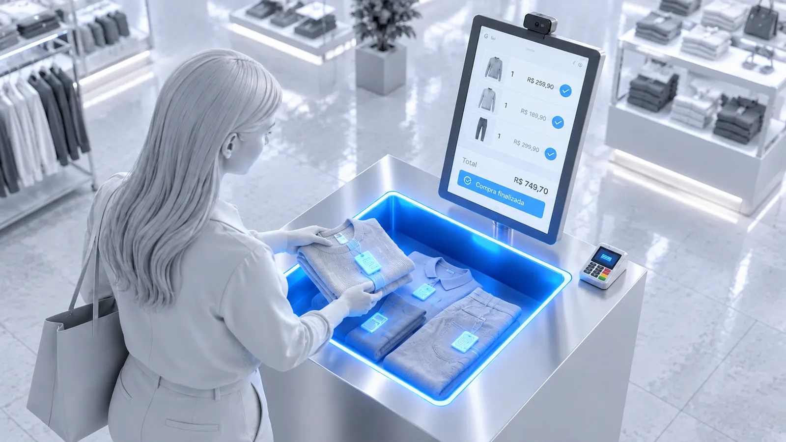 Futuro: Experiência de Checkout Wireless RFID e o PDV na gloda.cloud